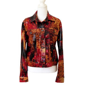 Notations women jacket, Button Front - Size Small (S)
